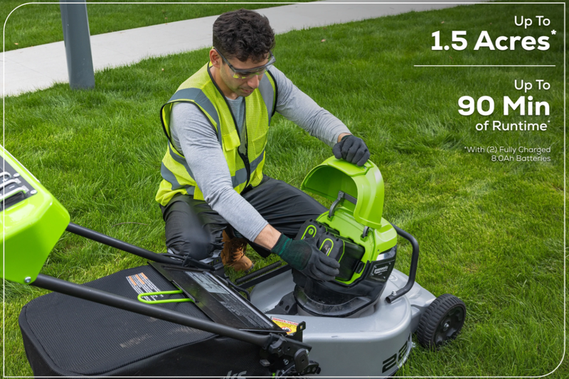 Greenworks 82V Optimus Commercial Alloy 21andquot Mower Kit
