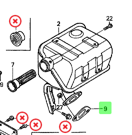 Honda Muffler Gasket GX160GX200