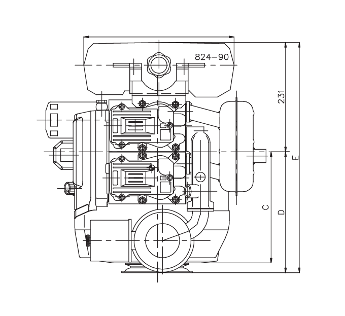 Kohler KD4252 188hp Diesel Twin Cylinder Engine