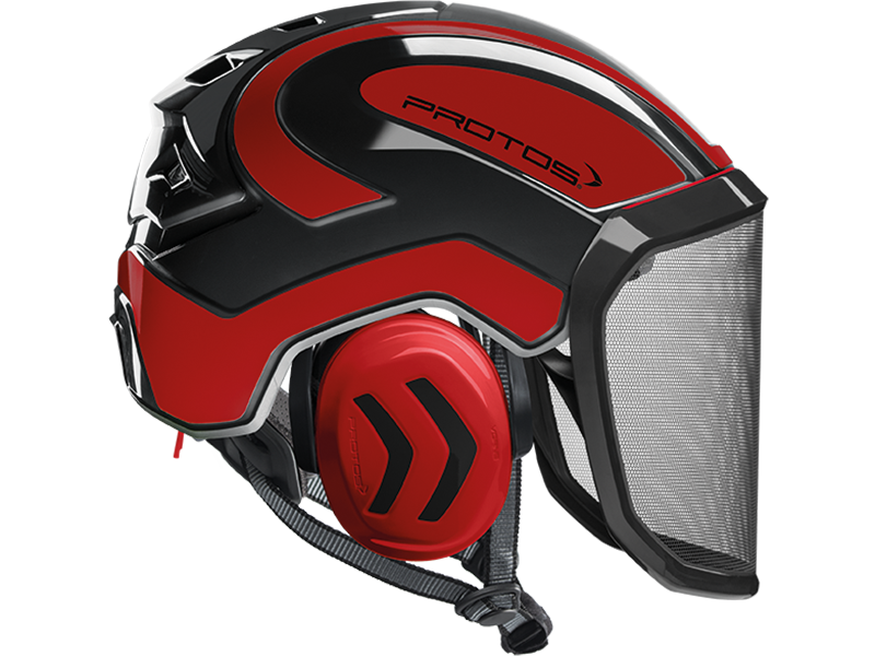 Protos Integral Arborist Helmet Black Red