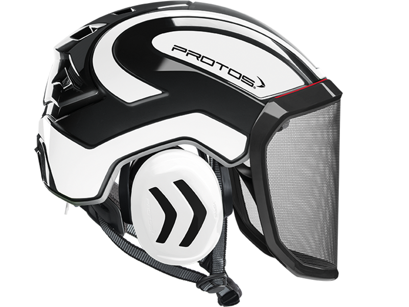 Protos Integral Arborist Helmet Black White