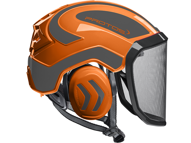 Protos Integral Arborist Helmet Orange Grey