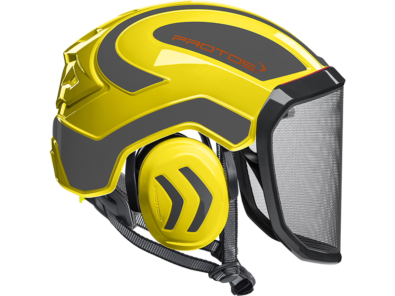 Protos Integral Arborist Helmet Yellow Grey