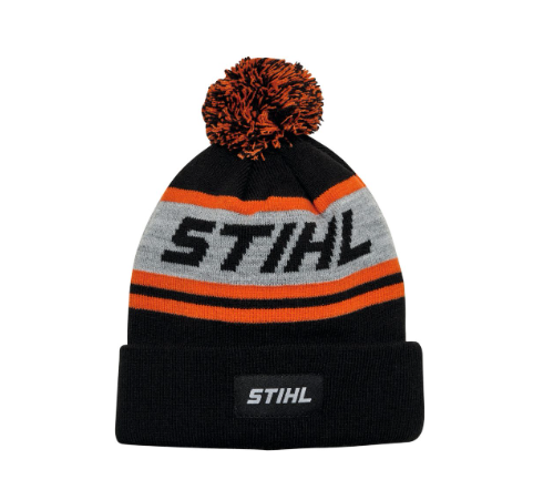 Stihl Beanie Pom Pom Black