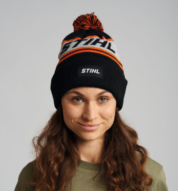 Stihl Beanie Pom Pom Black