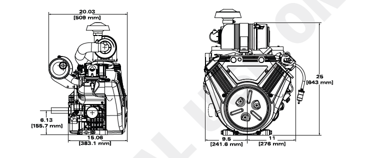 Vanguard 31HP VTwin Horizontal Shaft Engine